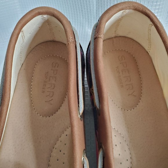 Sperry Top Sider Womens Size 8.5 M Boat Deck Shoes Tan Leather Firefish Seaweed - Picture 8 of 9